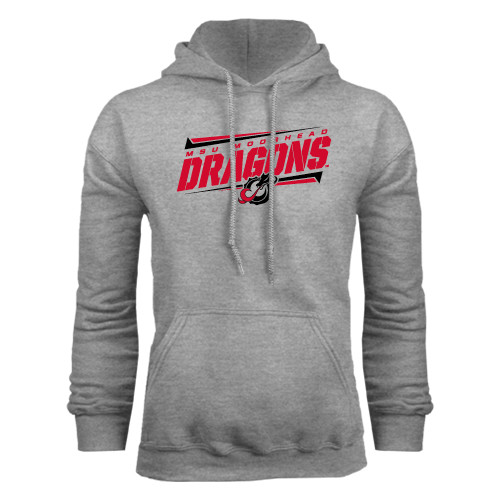  Grey Fleece Hoodie - Stencil Type Design