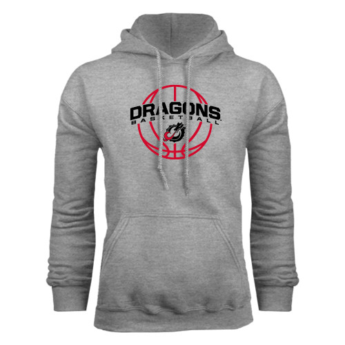  Grey Fleece Hoodie - Basketball Design