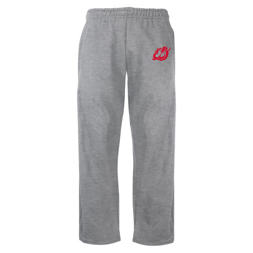  Grey Fleece Open Bottom Pant - Dragon Mark