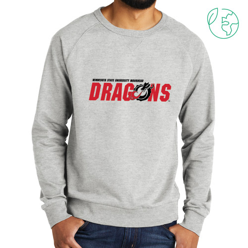  Allmade Light Grey Organic French Terry Crewneck Sweatshirt - Official Logo