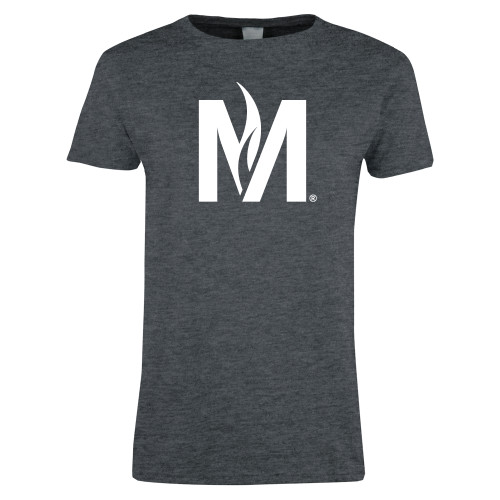  Womens Dark Heather Short Sleeve Tee - Additional Graphics