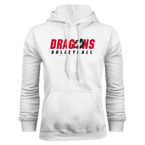  White Fleece Hoodie - Volleyball