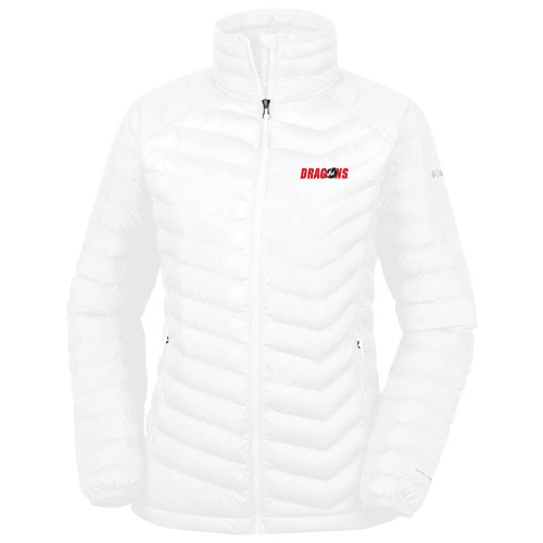  Columbia Womens White Powder Lite Jacket - Dragons