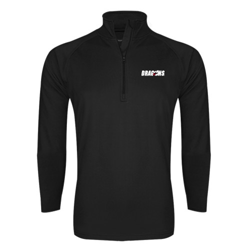  Sport Tek Black Sport Wick Stretch 1/2 Zip Pullover - Dragons