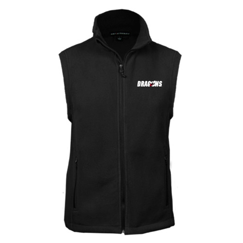  Black Fleece Full Zip Vest - Dragons