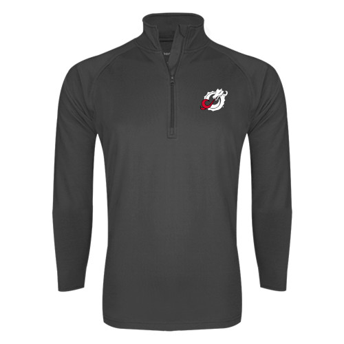 Sport Tek Charcoal Sport Wick Stretch 1/2 Zip Pullover - Dragon Mark