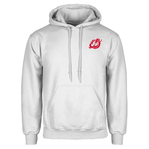  White Fleece Hoodie - Dragon Mark