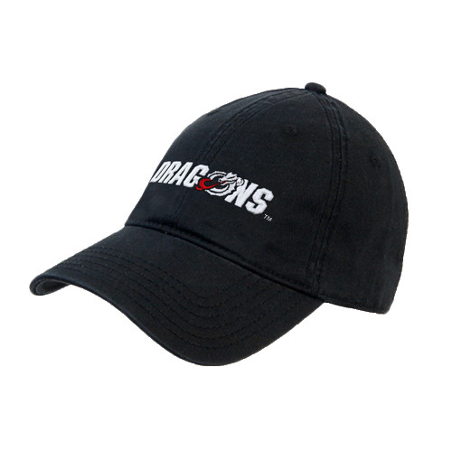  Black Unstructured Adjustable Low Profile Hat - Dragons