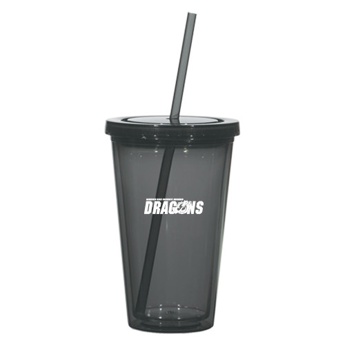  Madison Double Wall Charcoal Tumbler w/Straw 16oz - Official Logo