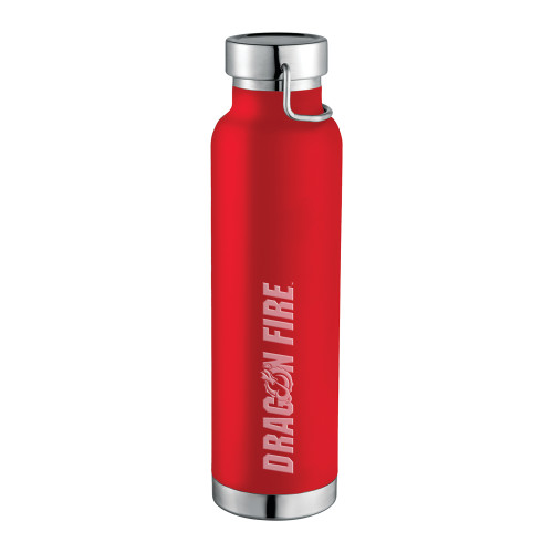  Thor Copper Vacuum Insulated Red Bottle 22oz - Dragon Fire Engraved