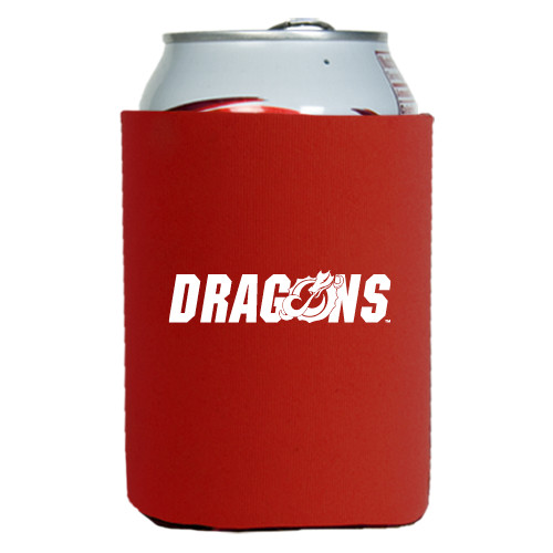  Neoprene Red Can Holder - Dragons