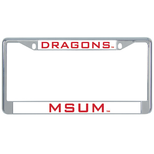  Metal License Plate Frame in Chrome - Mascot