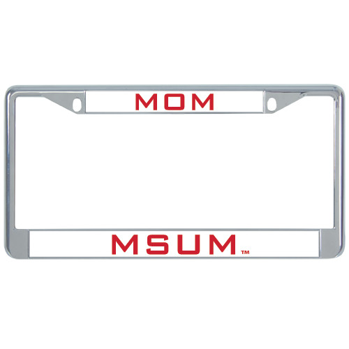  Mom Metal License Plate Frame in Chrome - Mom