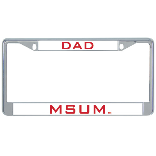  Dad Metal License Plate Frame in Chrome - Dad