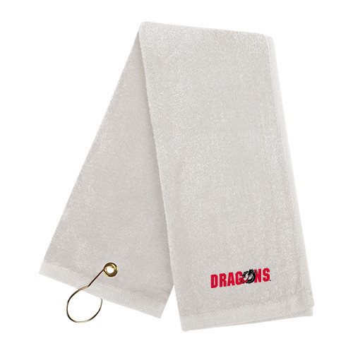  White Golf Towel - Dragons