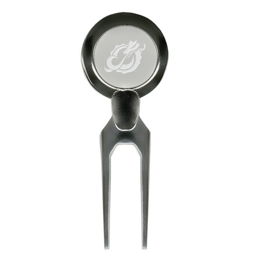  Silver Divot Tool/Ball Marker - Dragon Mark Engraved