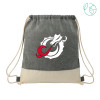 Thumbnail image for  Split Recycled Cotton Natural/Black Drawstring Bag
