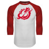 Thumbnail image for  White/Red Raglan Baseball T Shirt