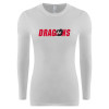 Thumbnail image for  Womens White Long Sleeve V Neck Tee