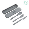 Thumbnail image for  Bamboo Fiber Grey Cutlery Set