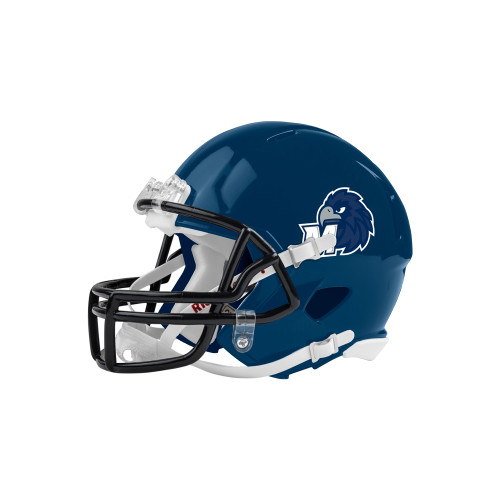  Riddell Replica Navy Mini Helmet - Monmouth M with Hawk Head