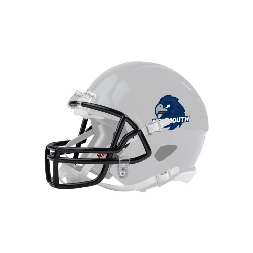  Riddell Replica White Mini Helmet - Monmouth Wordmark with Hawk Head