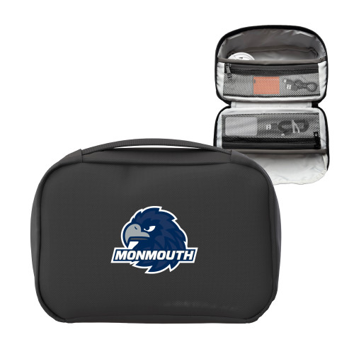  Black Accessory Case - Monmouth Wordmark with Hawk Head