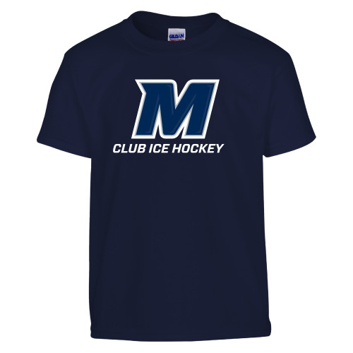  Youth Navy T Shirt - Monmouth Club Ice Hockey