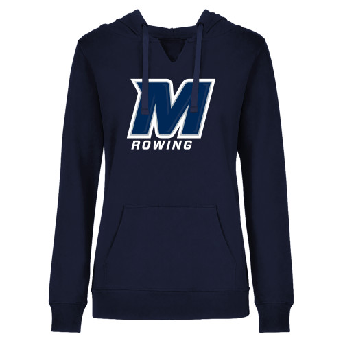  Womens Plus Navy Hoodie - Monmouth Rowing