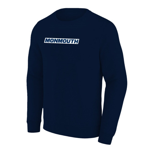  Extended Navy Crew - Monmouth Wordmark Framed