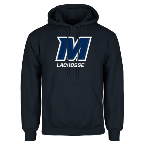  Navy Fleece Hoodie - Monmouth Lacrosse