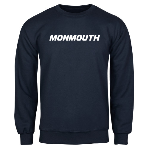  Navy Fleece Crew - Monmouth Wordmark