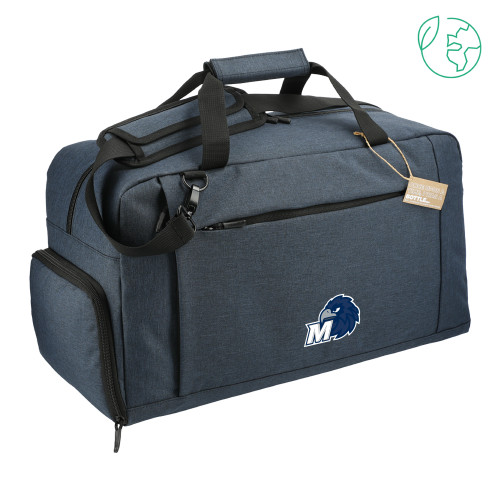 Aft Recycled PET 21 Inch Navy Duffel - Monmouth M with Hawk Head