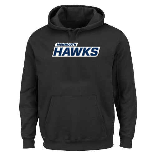  Extended Black Hoodie - Monmouth Hawks
