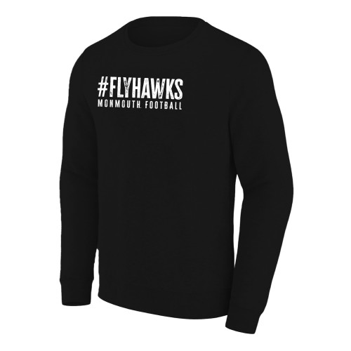  Extended Black Crew - Monmouth Football Fly Hawks