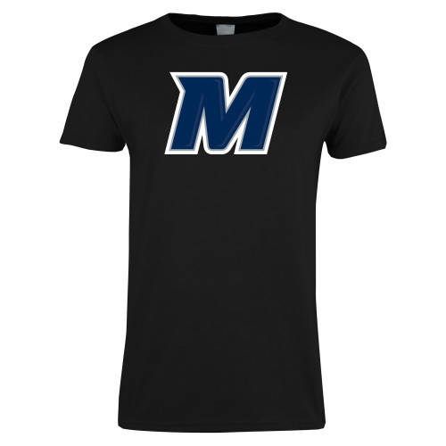  Womens Black Short Sleeve Tee - Monmouth M