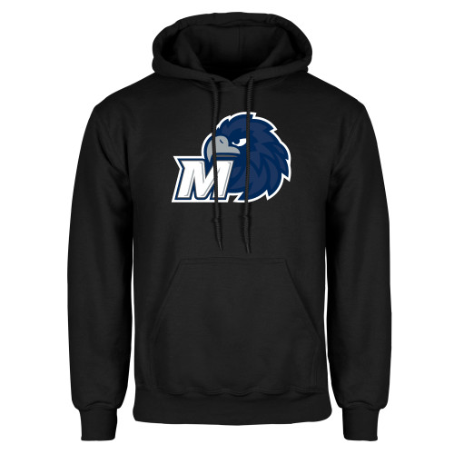  Black Fleece Hoodie - Monmouth M with Hawk Head