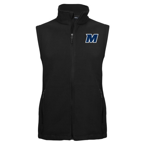  Black Fleece Full Zip Vest - Monmouth M