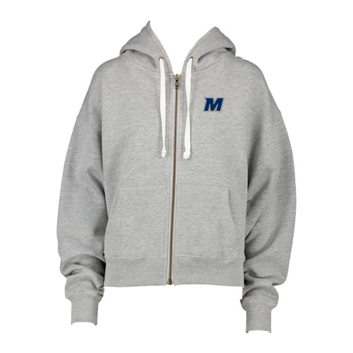  ENZA Womens Grey Boxy Full Zip Hood - Monmouth M