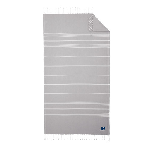  100% Cotton Grey/White Cali Throw - Monmouth M