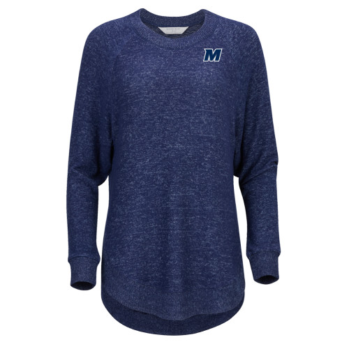  Boxercraft Womens Navy Heather Cuddle Oversized Crew - Monmouth M