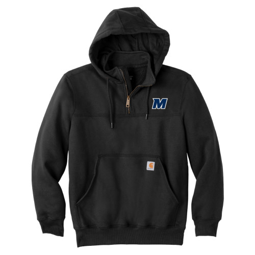  Carhartt Black Rain Defender Paxton Hooded Zip Sweatshirt - Monmouth M