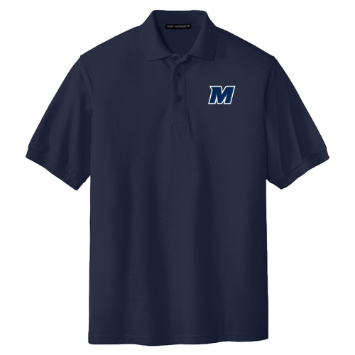  Extended Navy Silk Touch Polo - Monmouth M
