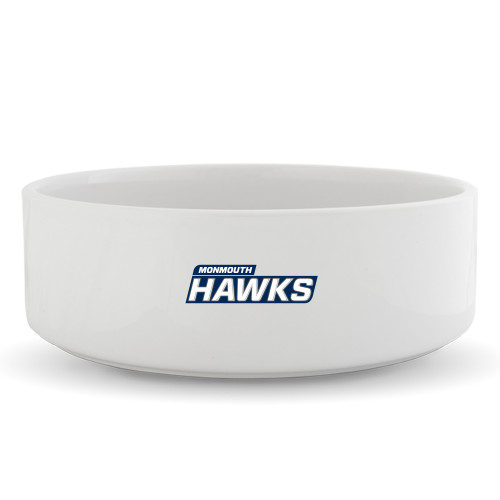  Ceramic Dog Bowl - Monmouth Hawks