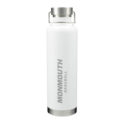  Thor Copper Vacuum Insulated White Bottle 32oz - Monmouth Wordmark BaseballEngraved