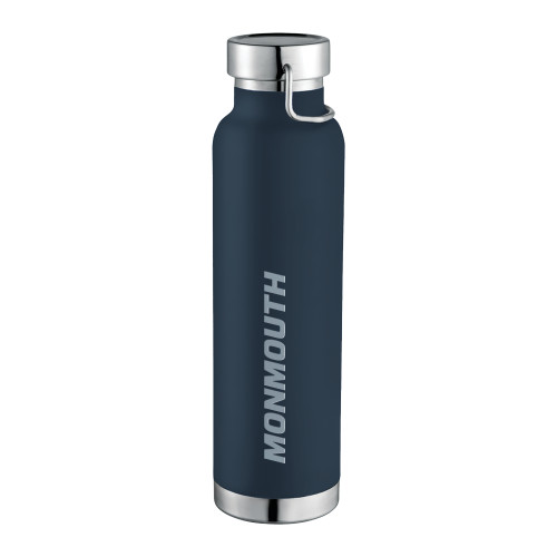  Thor Copper Vacuum Insulated Navy Bottle 22oz - Monmouth Wordmark Engraved
