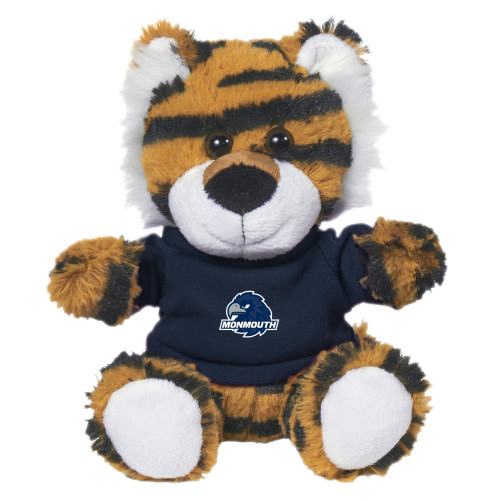  Plush 6 inch Terrific Tiger w/Navy Shirt - Monmouth Wordmark with Hawk Head