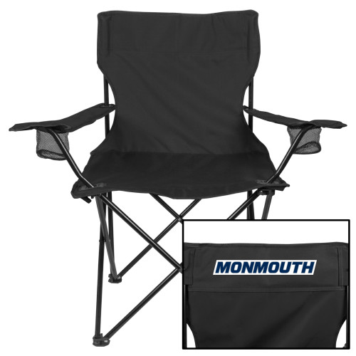  Deluxe Black Captains Chair - Monmouth Wordmark Framed