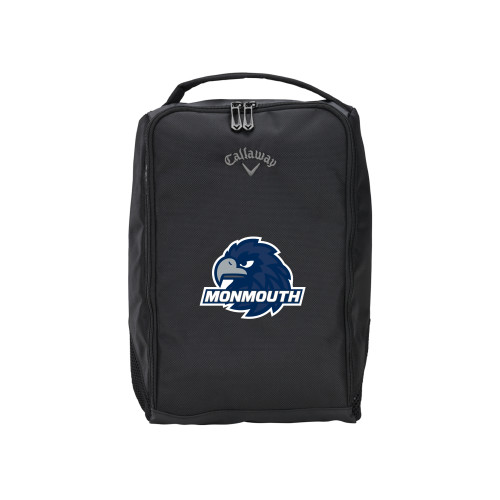  Callaway Clubhouse Black Golf Shoe Bag - Monmouth Wordmark with Hawk Head