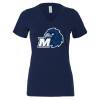 Thumbnail image for  Bella + Canvas Womens Navy V Neck Cotton T Shirt